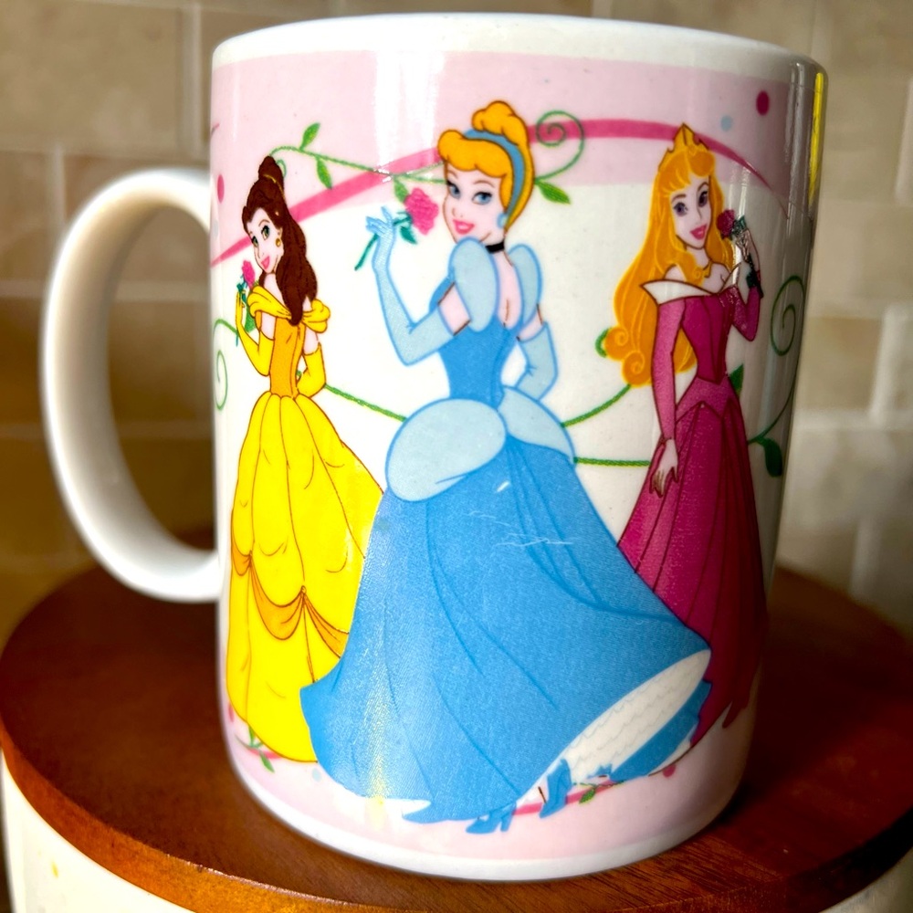 Vintage 3 Disney Princess Mug Gibson Cinderella, Belle Sleeping Beauty